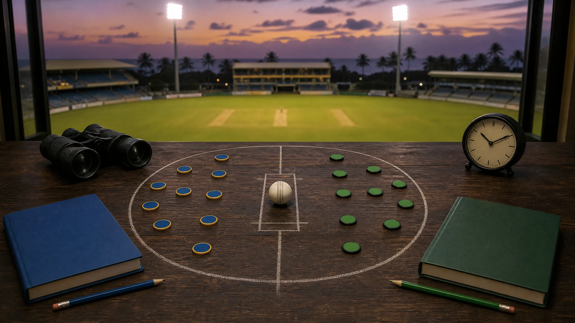 Neutral prediction research illustration for Barbados Tridents versus Guyana Amazon Warriors at Kensington Oval