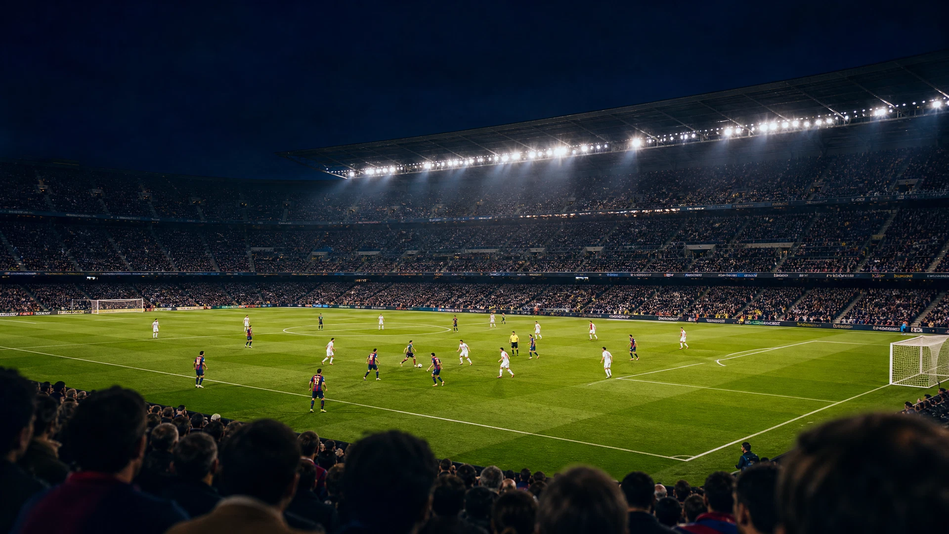 Editorial football stadium scene for Barcelona versus Feyenoord Champions League match context