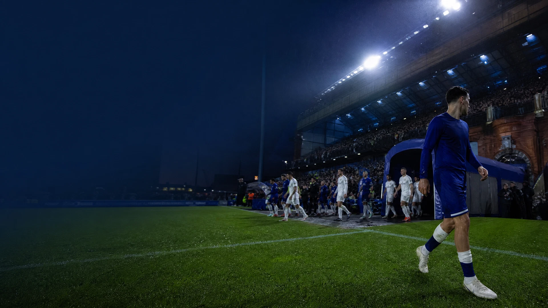 Editorial London football stadium scene for Chelsea versus Leeds cup match context