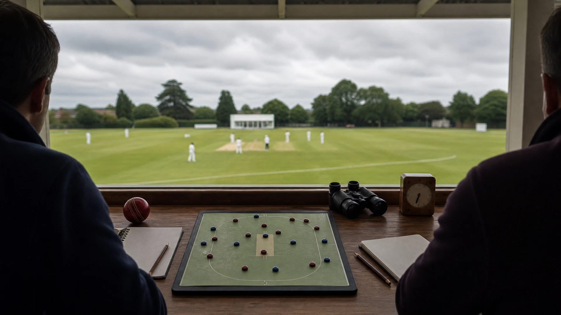Original neutral red-ball prediction research illustration for Essex versus Warwickshire